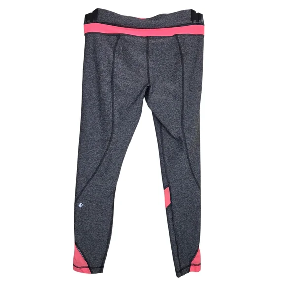 Lululemon Athletica Gray and Pink Leggings Size 6 - Picture 2 of 5